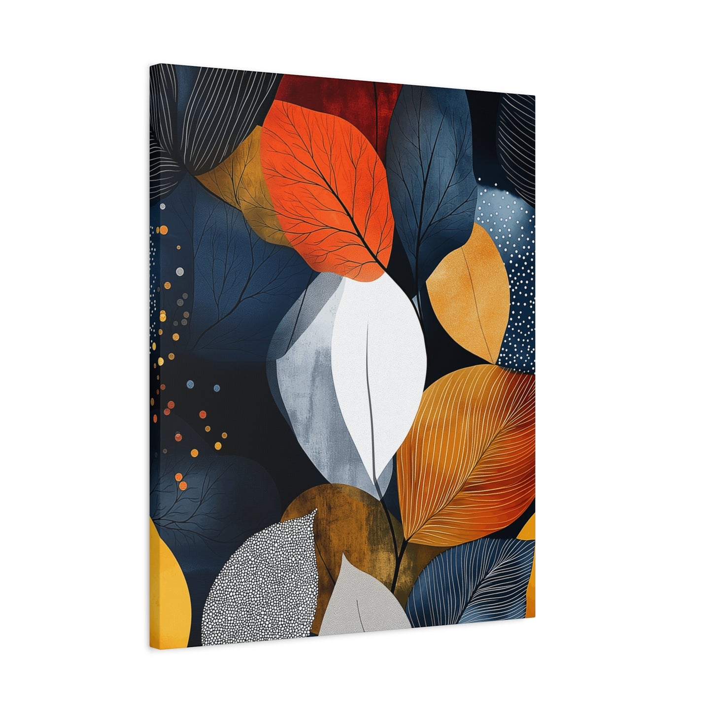 Autumn Leaf Canvas Art Print - Stretched Matte Finish, 1.25" Deep - Perfect Home Decor for Fall & Nature Lovers