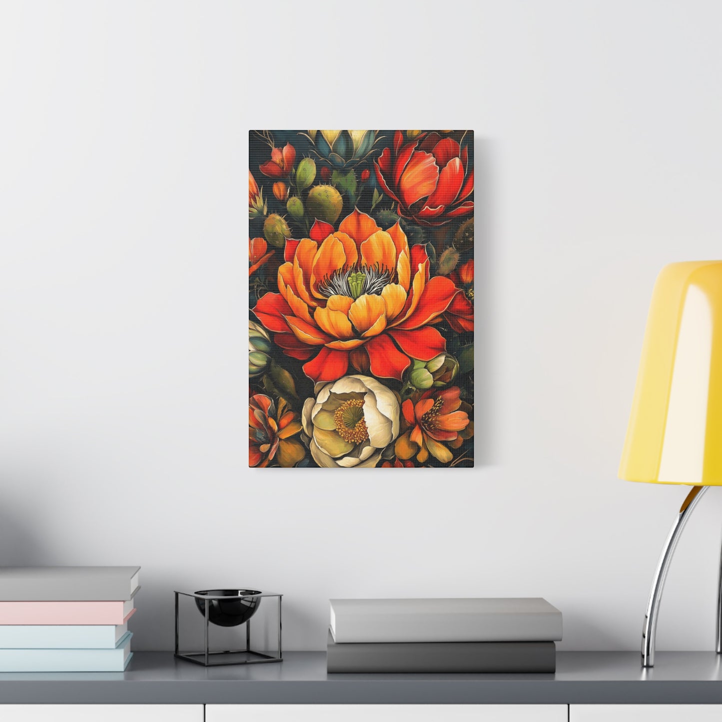 Vibrant Bold Floral Canvas Art -