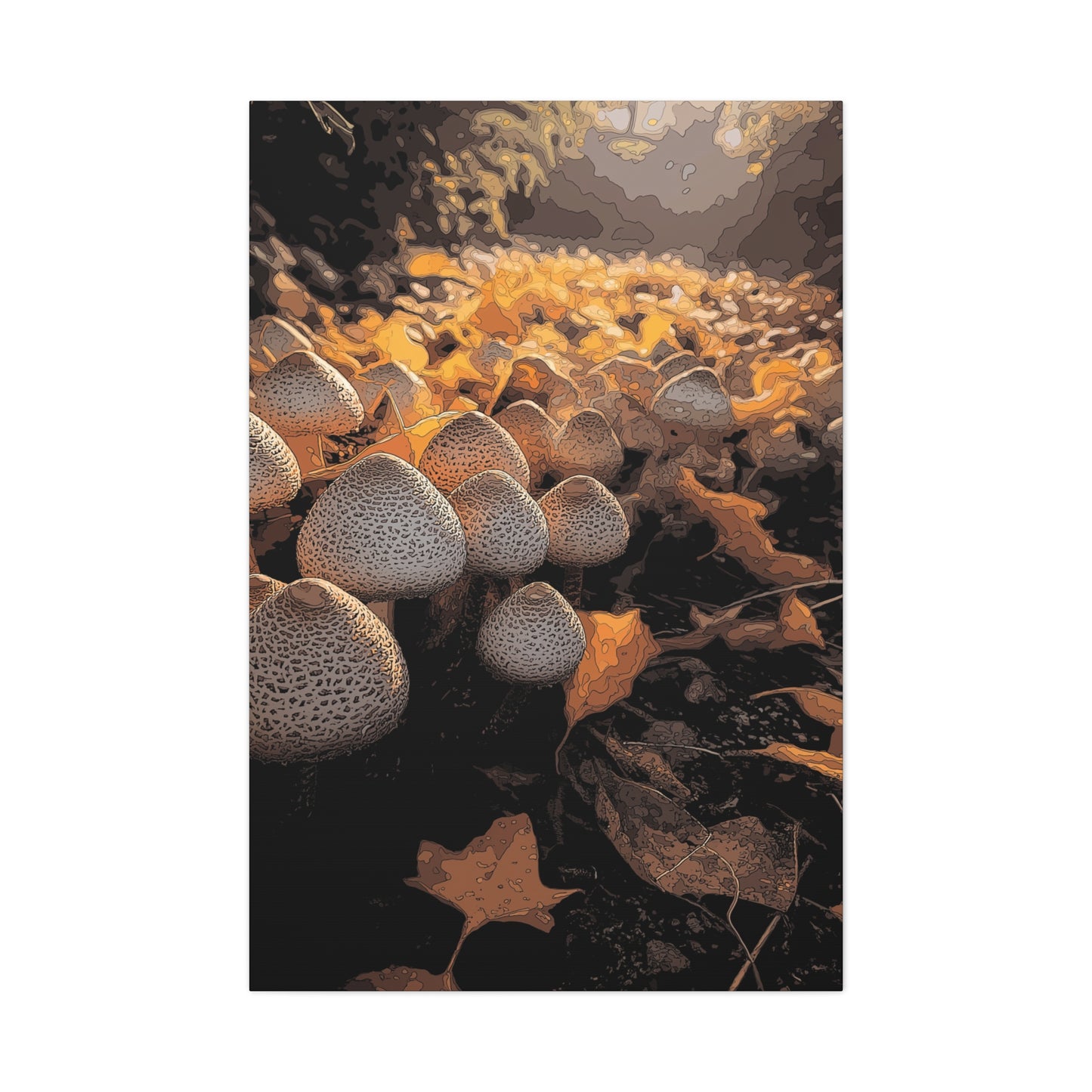 Canvas Print - Golden Colorado Mushrooms