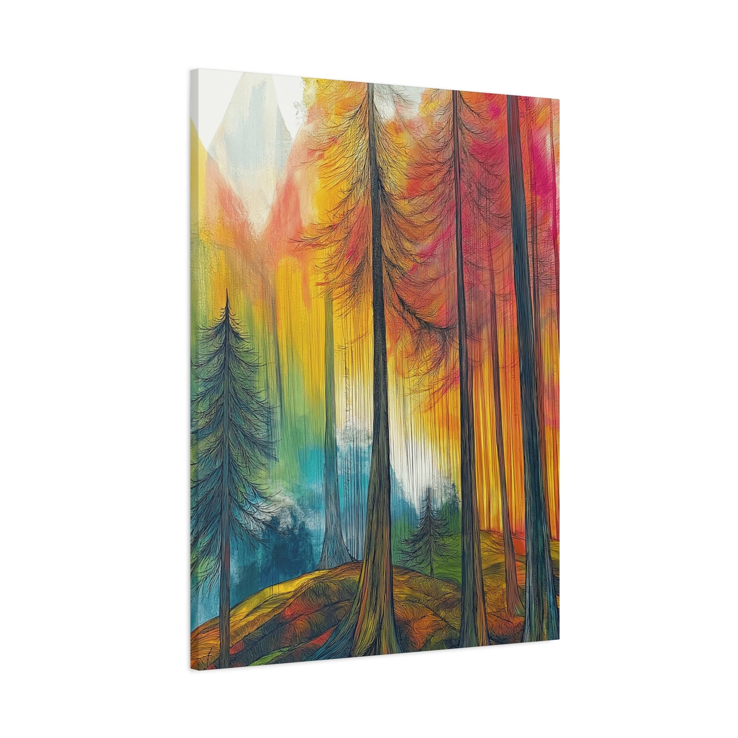 Vibrant Forest Canvas Art Print