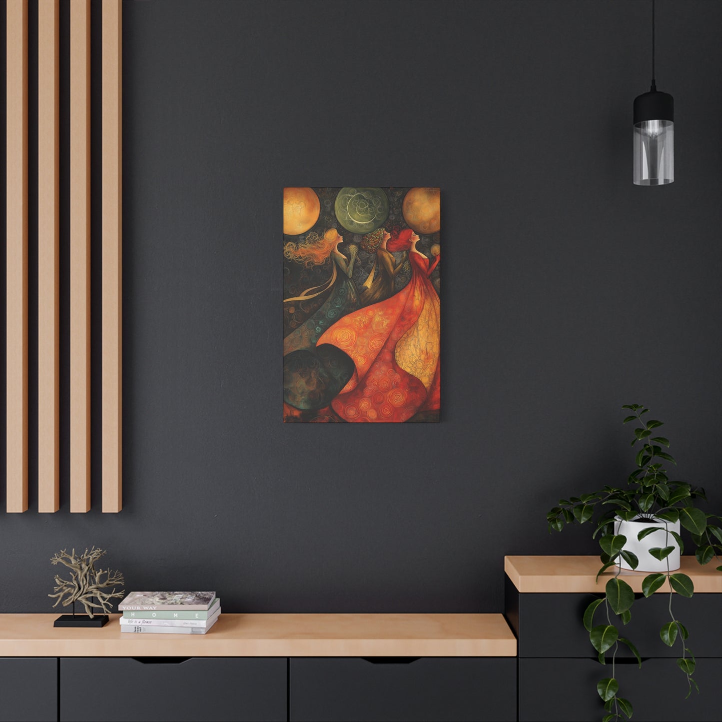 Elegant Women Art Canvas Print - Colorful Abstract Wall Decor