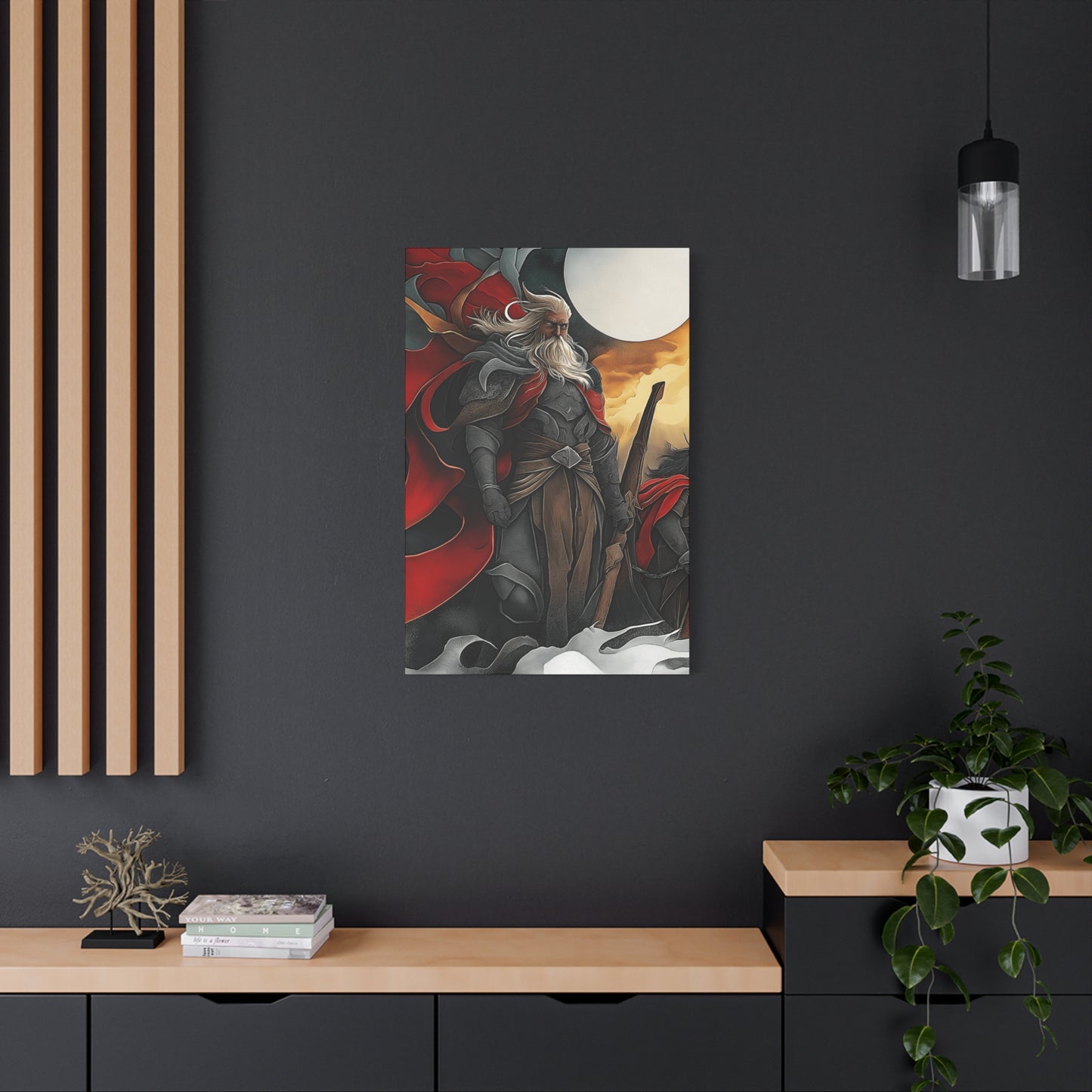 Epic Warrior Stretched Canvas Art - 1.25" Matte Wall Decor