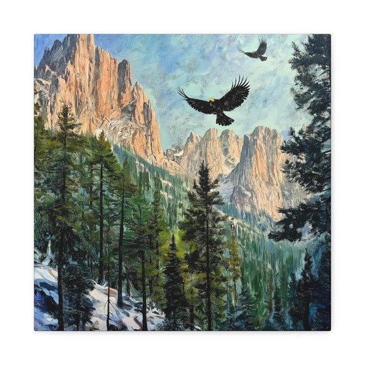 Rocky Mountain Winter Landscape