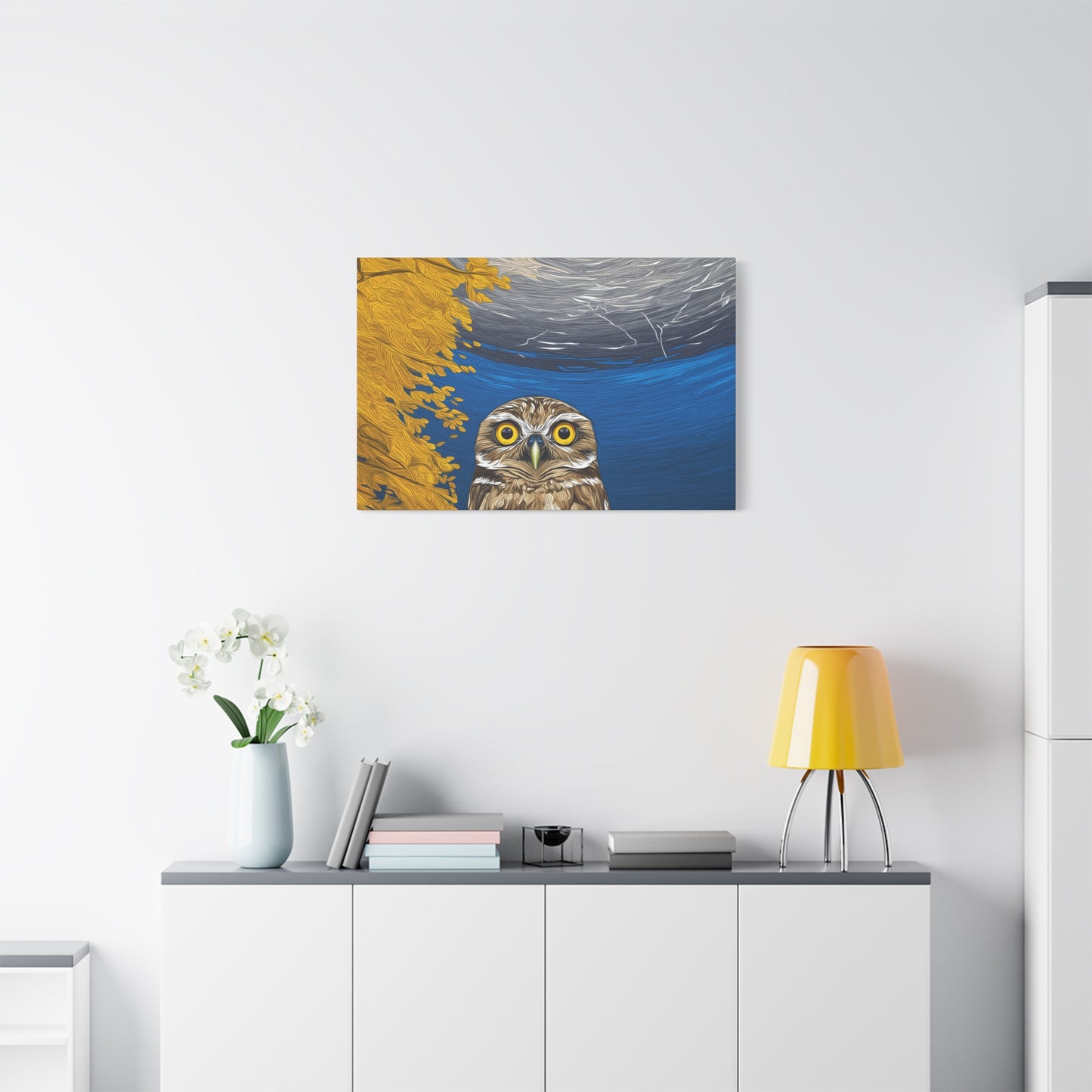Canvas Print - NM Burrowing Owl in Tree