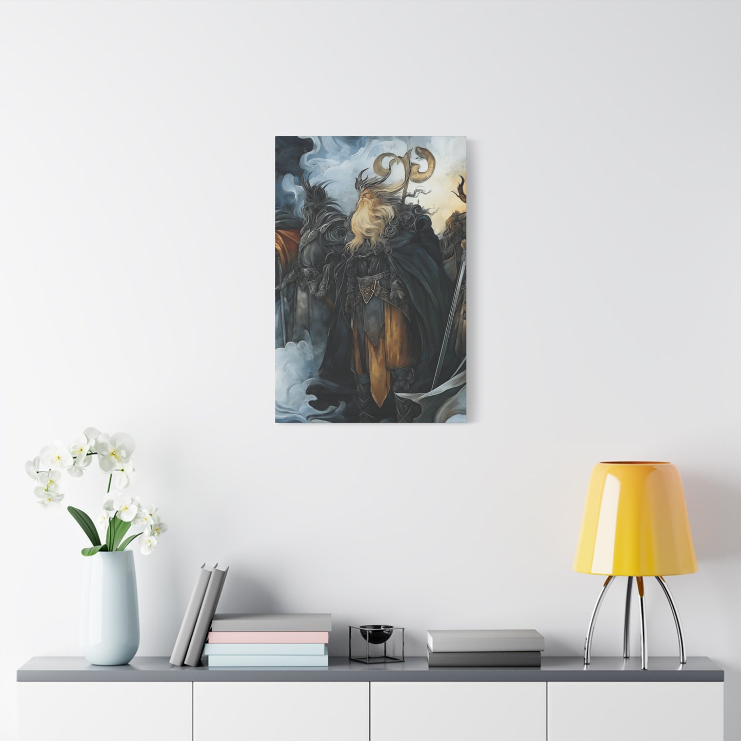 Epic Fantasy Wall Art Canvas - Norse Mythology Inspired Decor