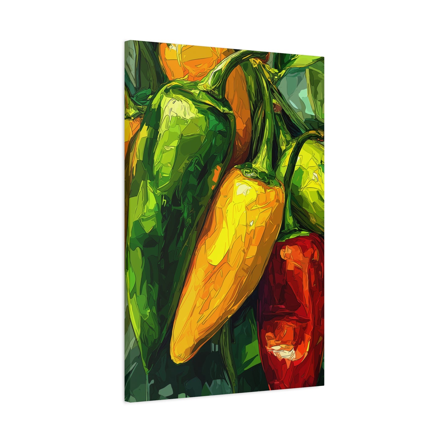 Canvas Print - Colorful Chili Peppers Design