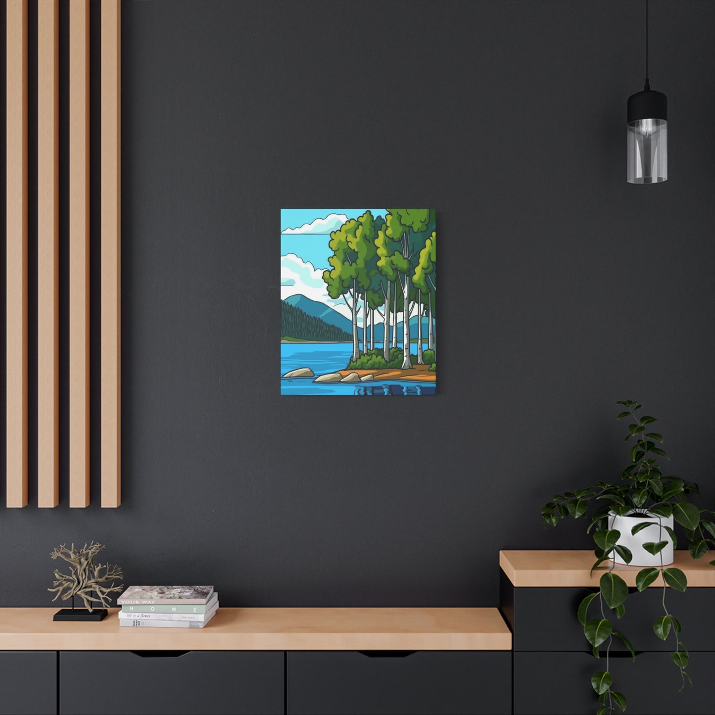 Canvas Print - Bold Mountain Lake