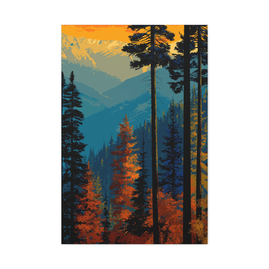 Canvas Print - Rocky Mountain Glorious Trees