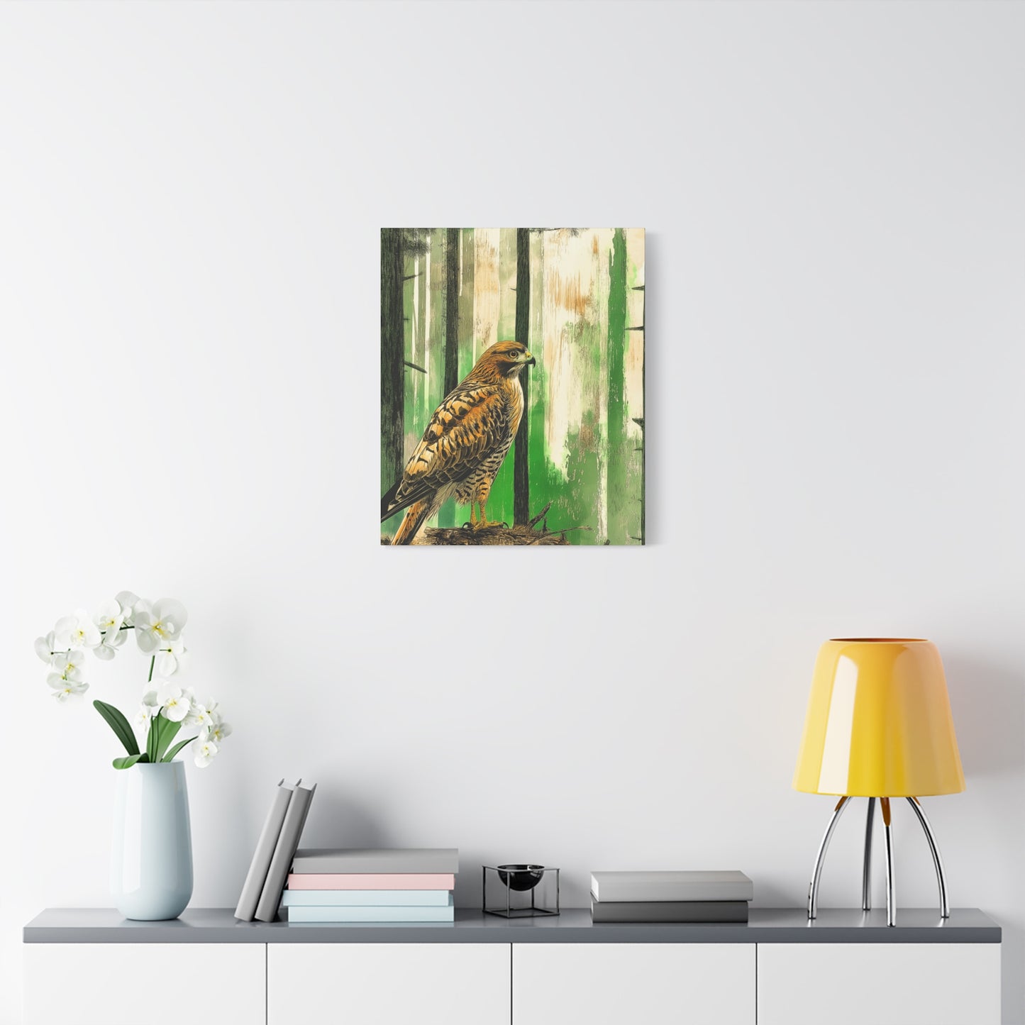 Canvas Print Red Tailed Hawk in Colorado Forest