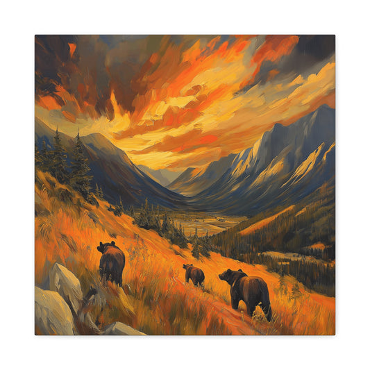 Canvas Print - On the Move Bears