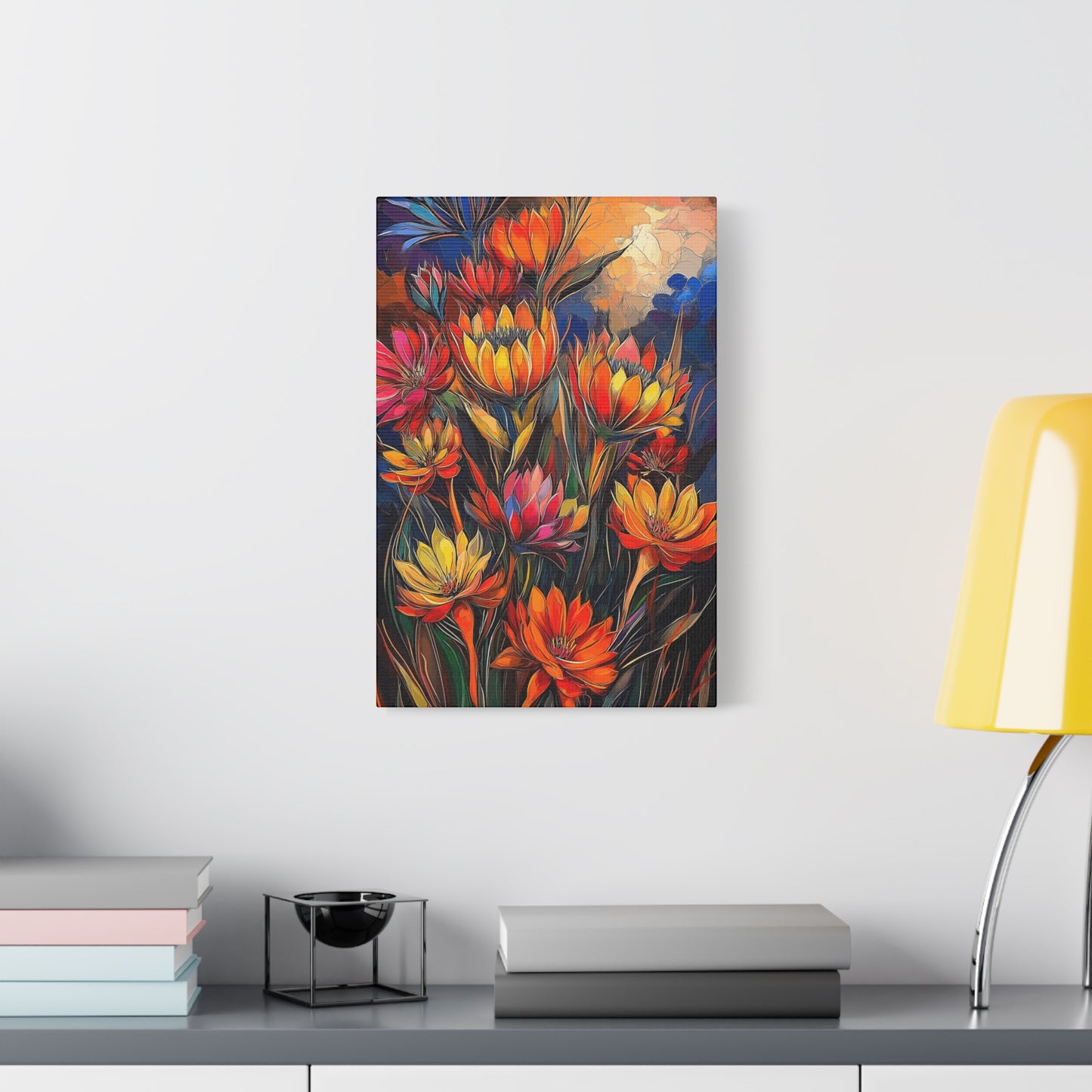 Vibrant Floral Canvas Wall Art - Perfect for Home Decor and Gifting