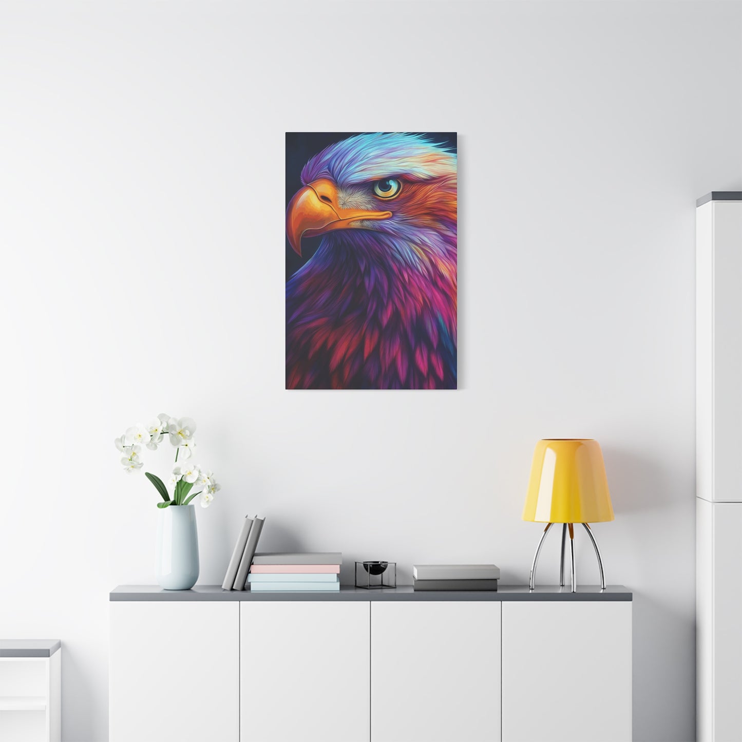 Vibrant Eagle Canvas Wall Art - Colorful Wildlife Decor