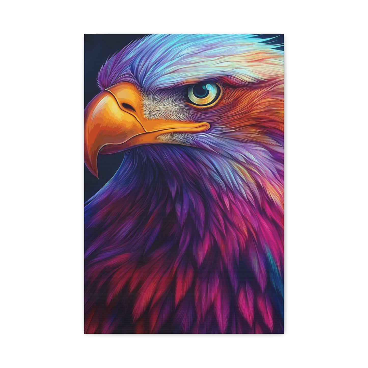 Vibrant Eagle Canvas Wall Art - Colorful Wildlife Decor