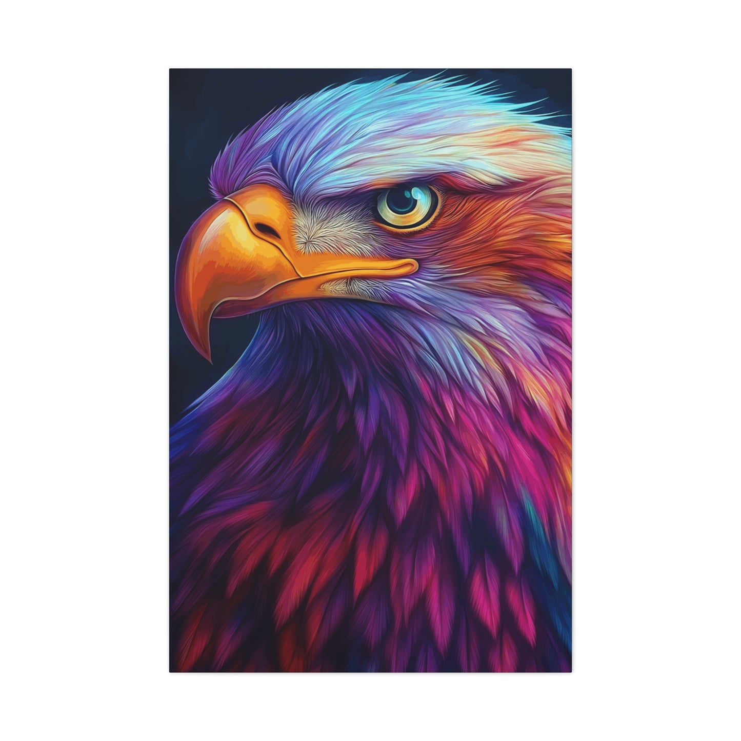 Vibrant Eagle Canvas Wall Art - Colorful Wildlife Decor