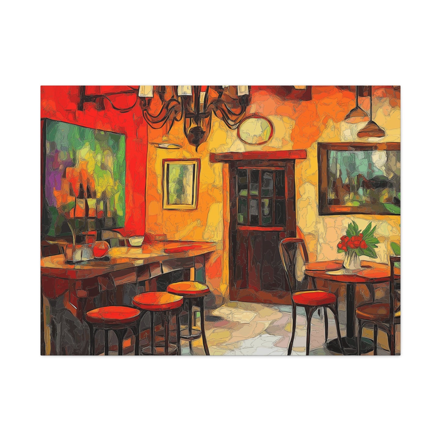 Vibrant Restaurant Canvas Wall Art - Colorful Decor for Dining Spaces