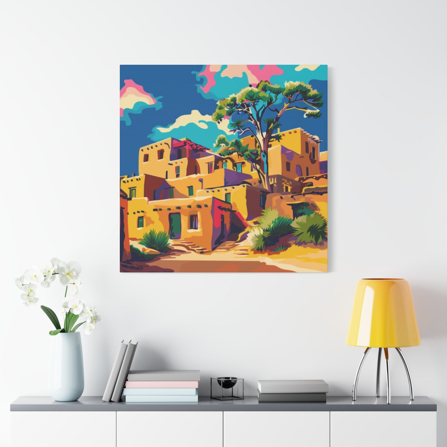 Canvas Art Print - NM Pueblo New Village 2