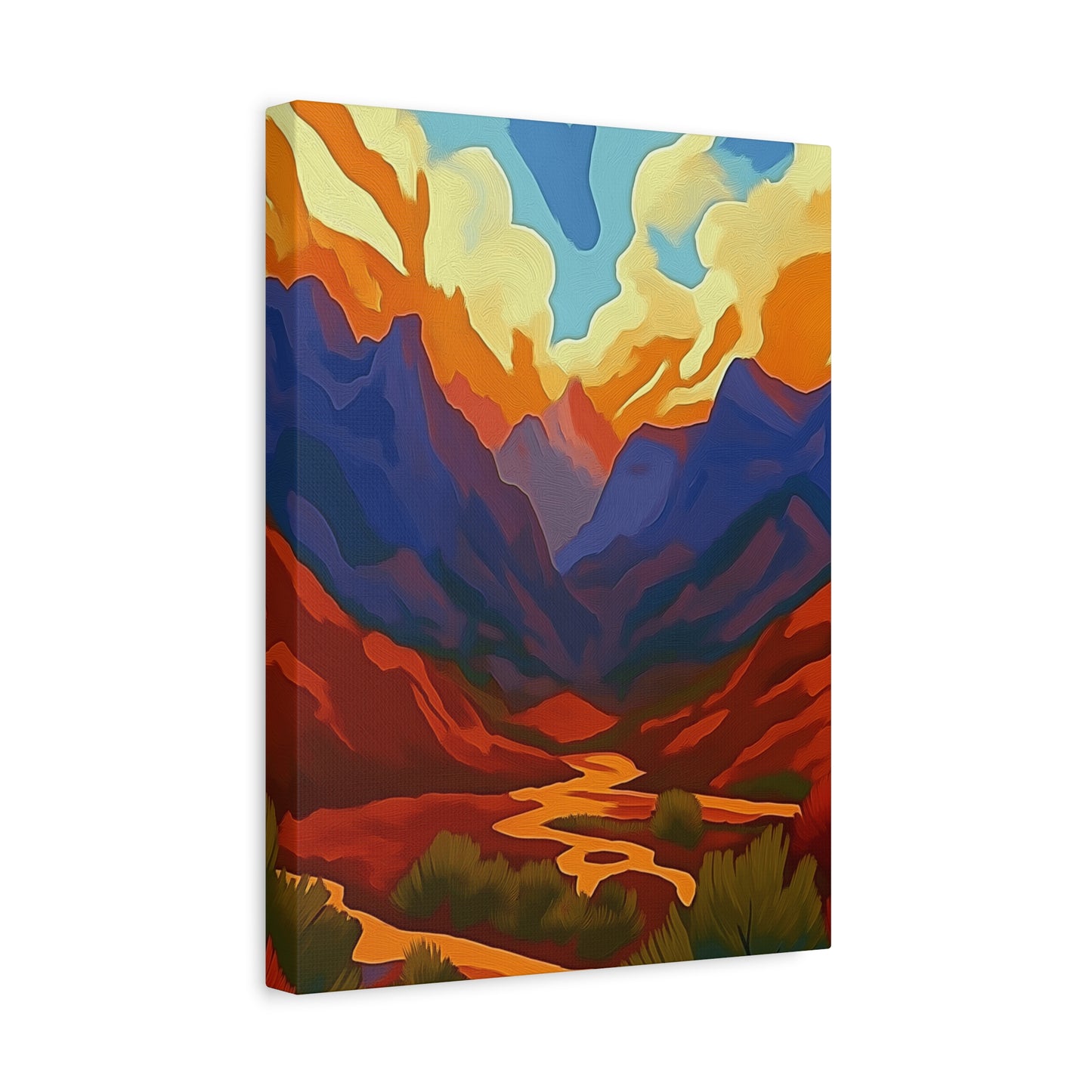 Vibrant Mountain Sunset Landscape-Where are we 2