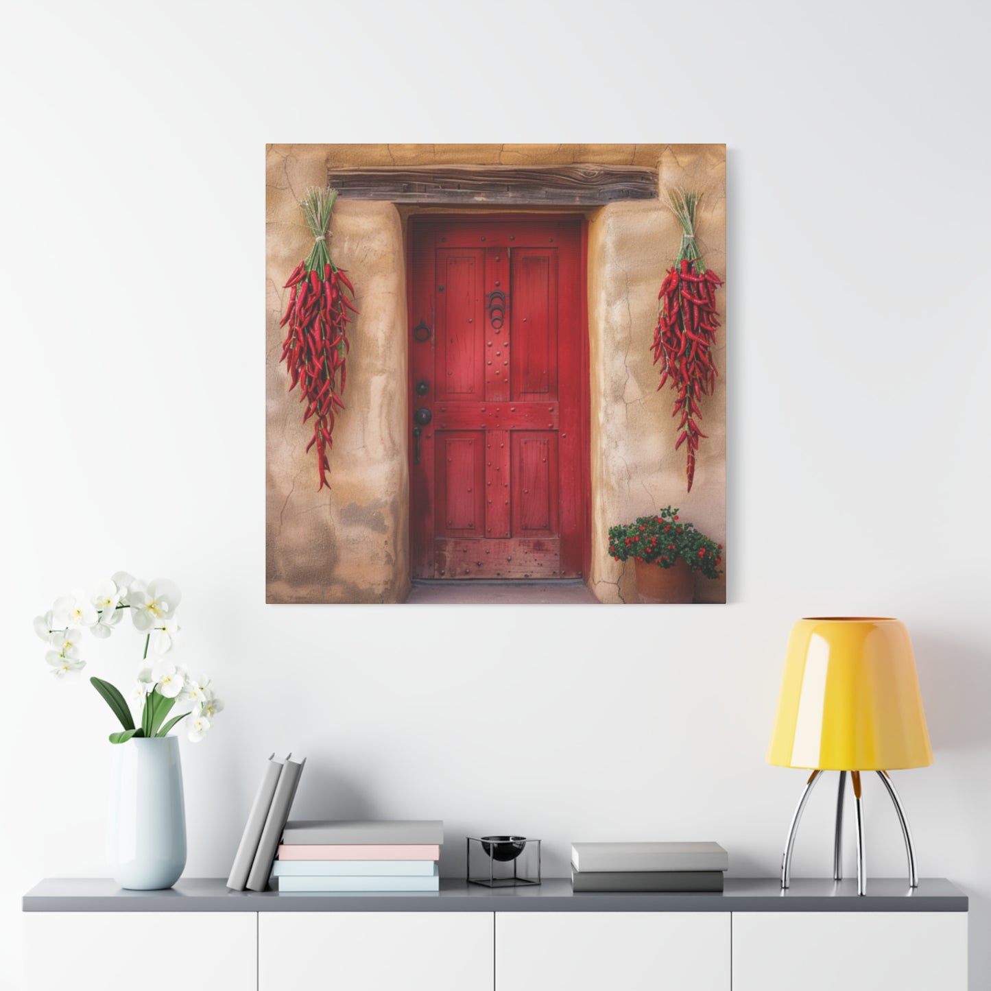 Canvas Wall Art Santa Fe Red Door