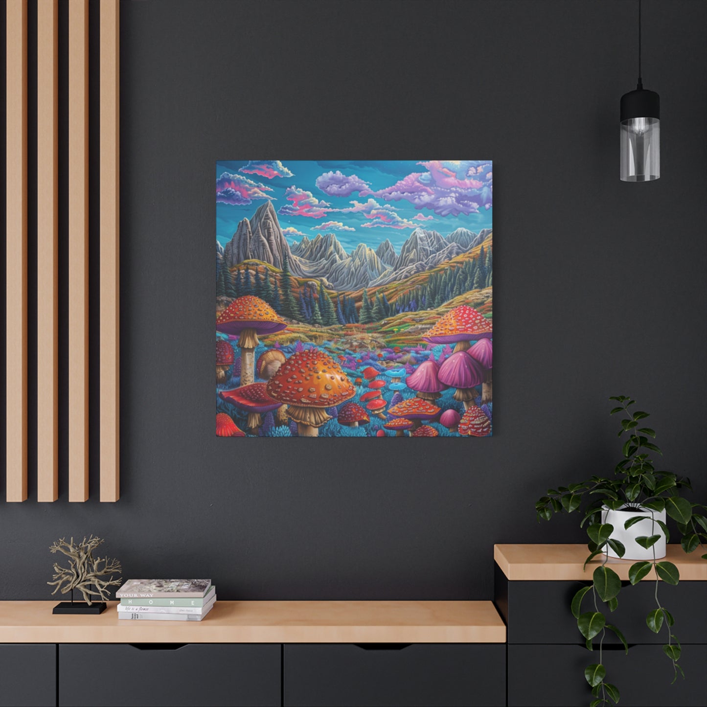 Canvas Print - Rocky Mountain Mushroom Field