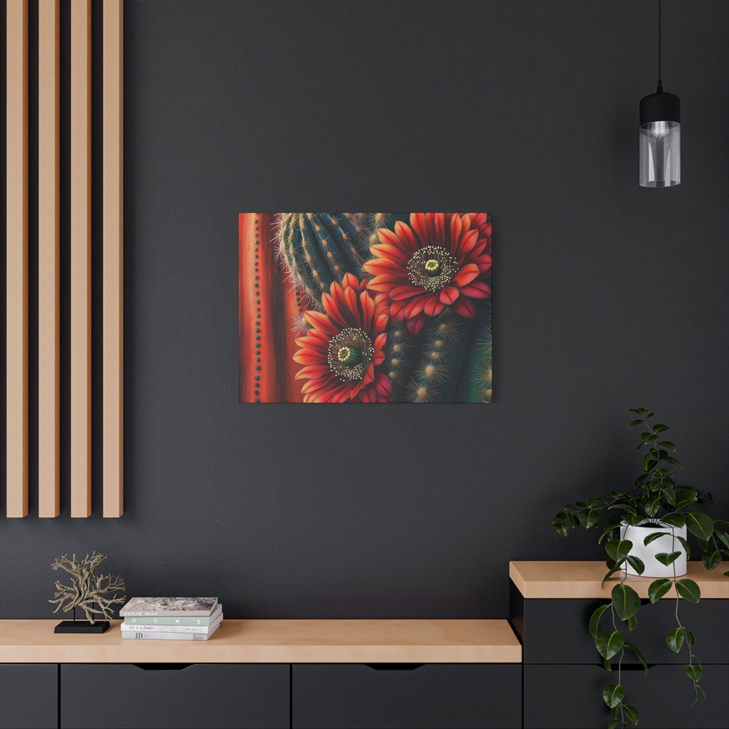 Canvas Print Santa Fe Cacti Flower Up Close 2