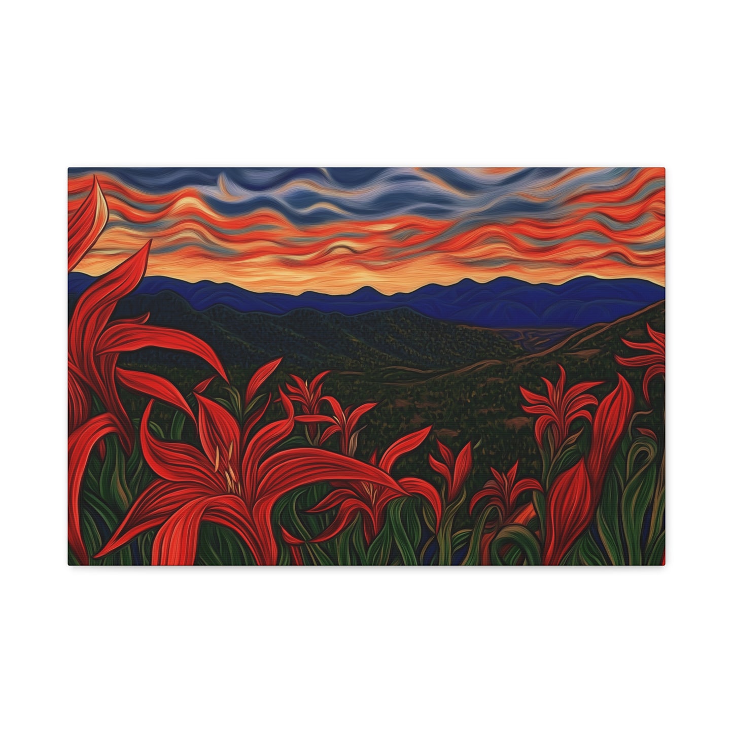 Canvas Print SF Day Lillies at Sunset