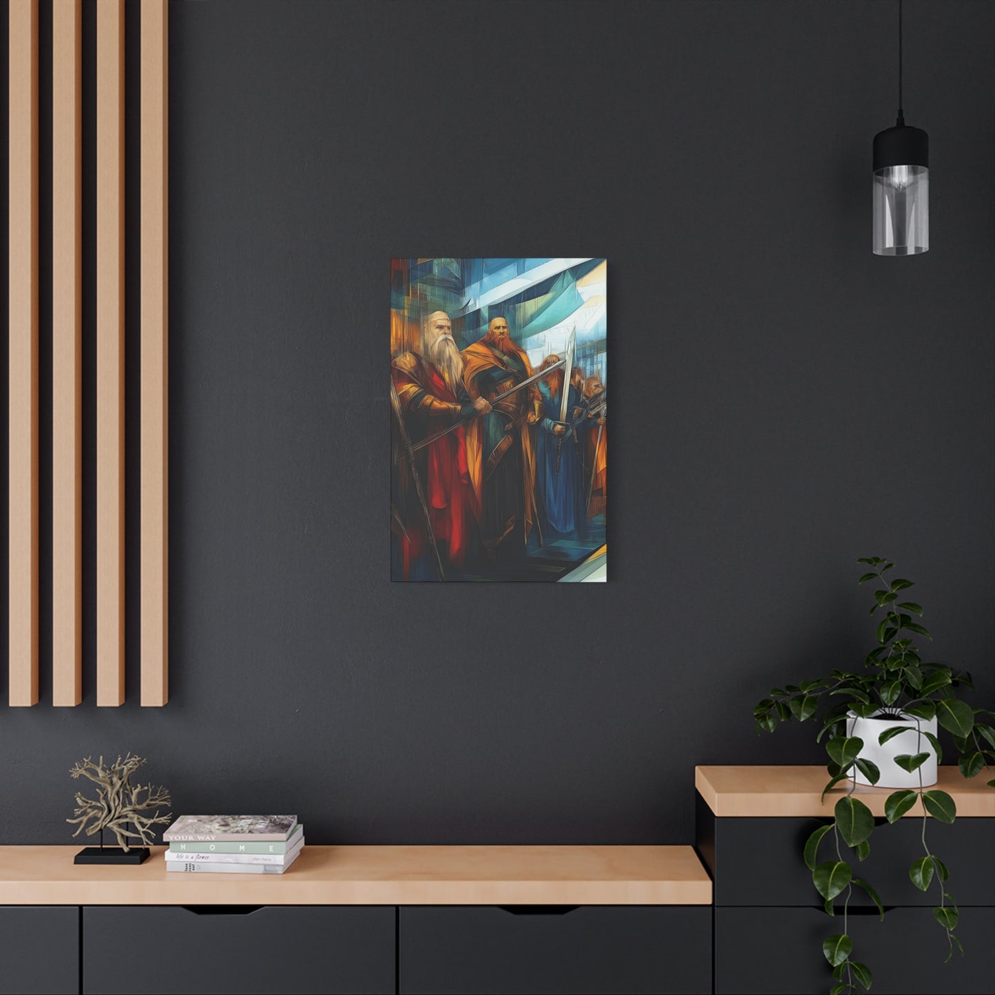 Epic Fantasy Art Canvas Print - Stretched 1.25" Wall Decor Featuring Legendary Warriors
