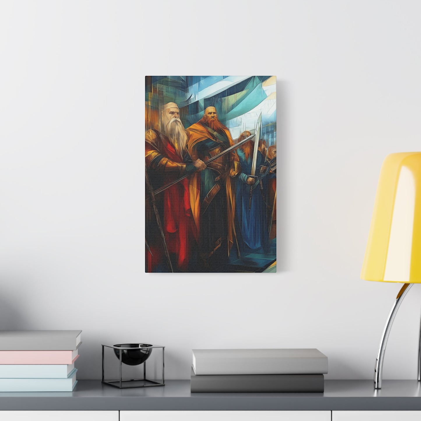Epic Fantasy Art Canvas Print - Stretched 1.25" Wall Decor Featuring Legendary Warriors