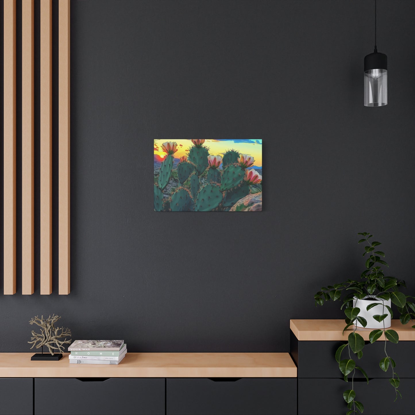 Canvas Print - Prickly Pear Blooming Vista 1 - Matte, Stretched