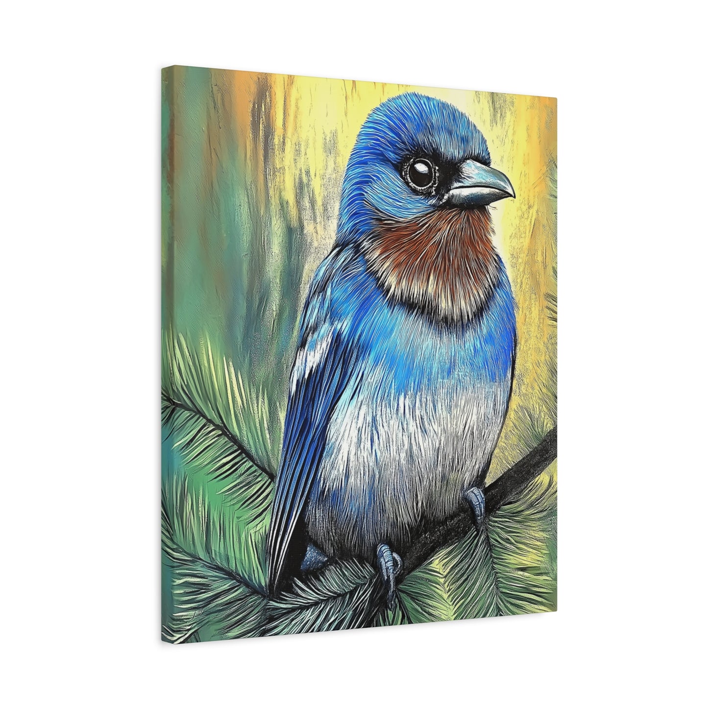 Canvas Wall Art - Bluebird Watching