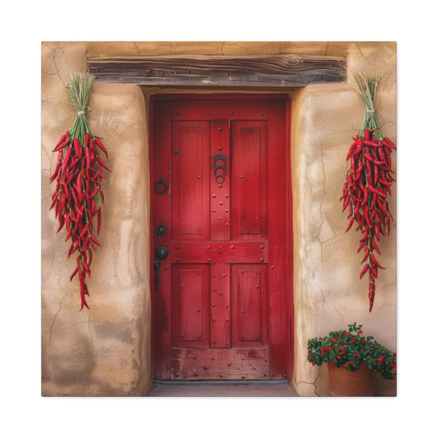 Canvas Wall Art Santa Fe Red Door
