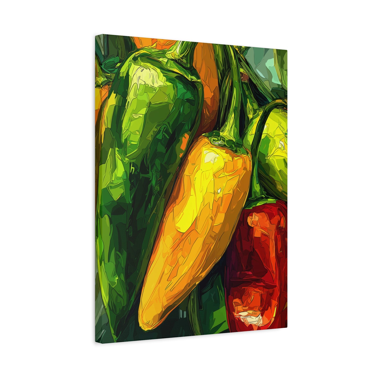 Canvas Print - Colorful Chili Peppers Design