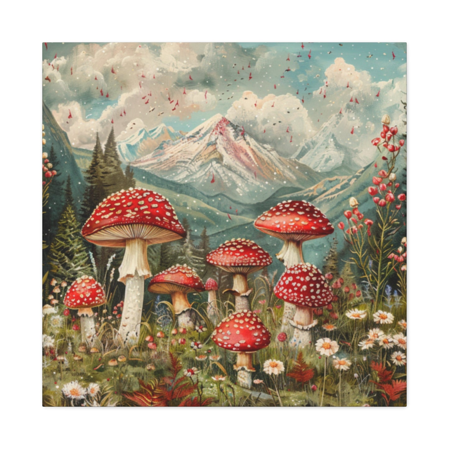 Canvas Print - Rocky Mountain Mushroom Rain