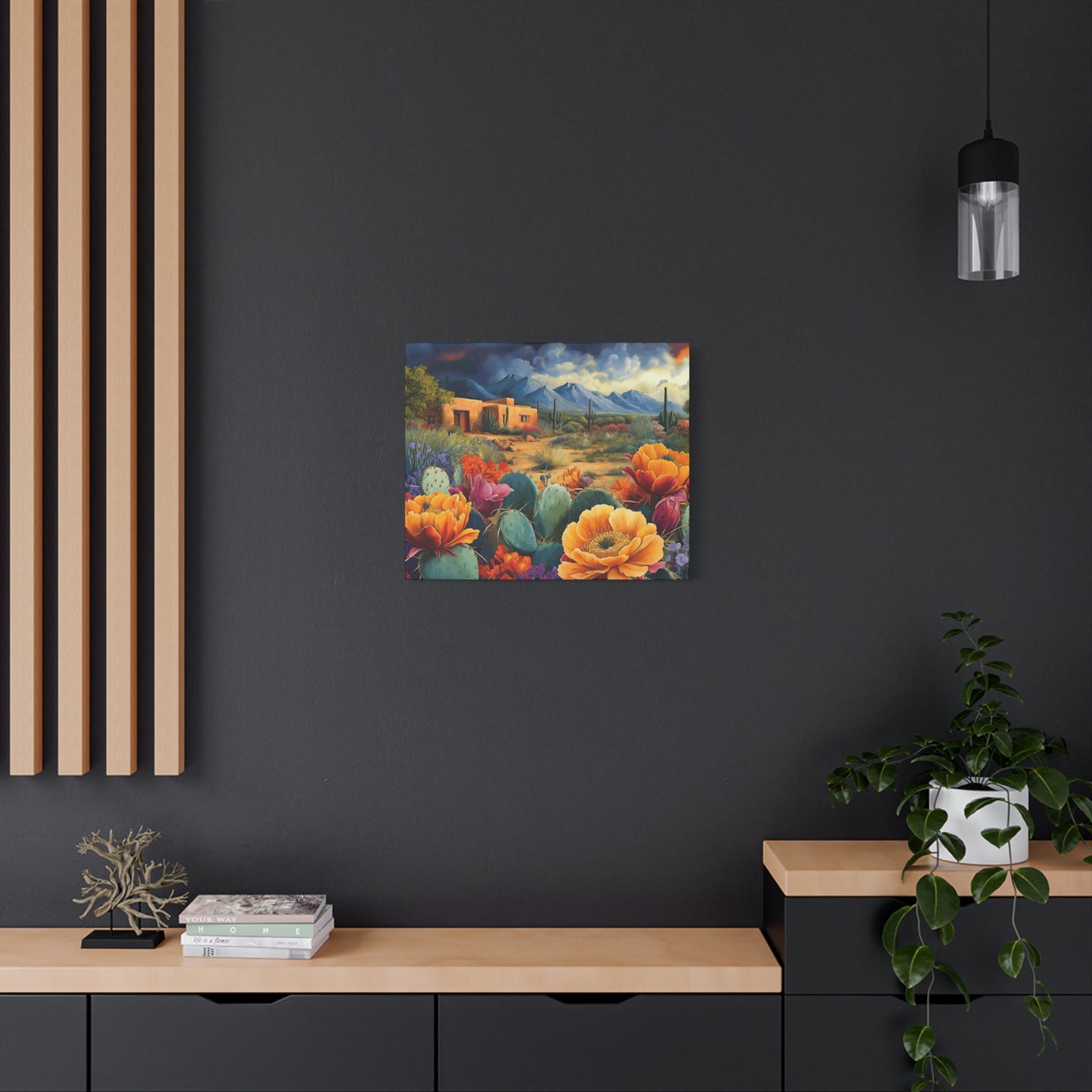 Desert Bloom Canvas Art - Vibrant Southwest Landscape