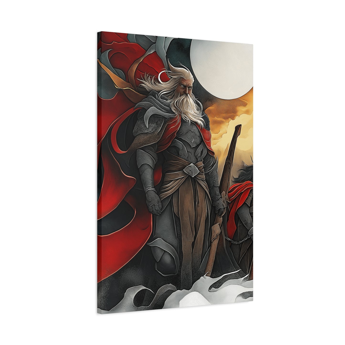 Epic Warrior Stretched Canvas Art - 1.25" Matte Wall Decor