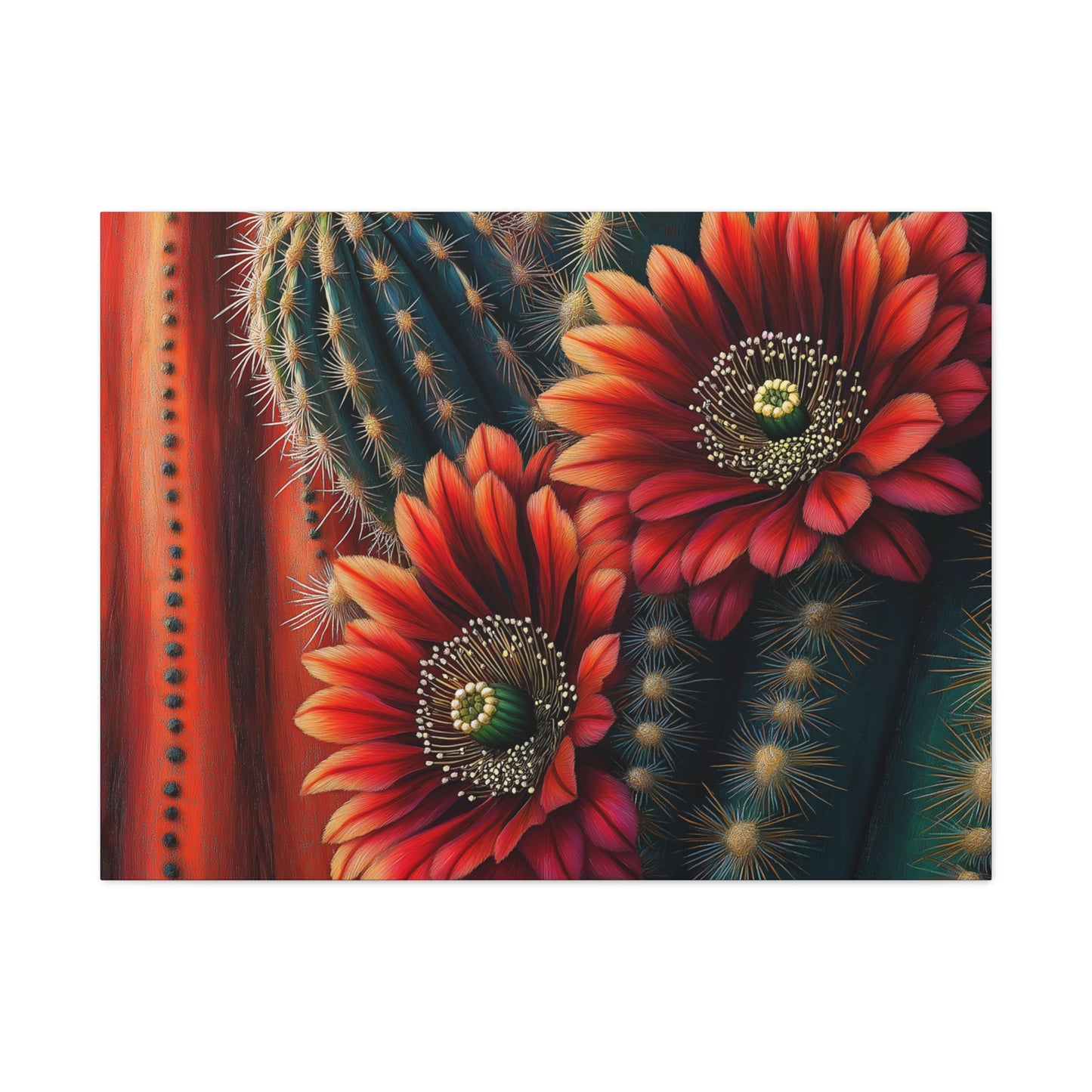 Canvas Print Santa Fe Cacti Flower Up Close 2