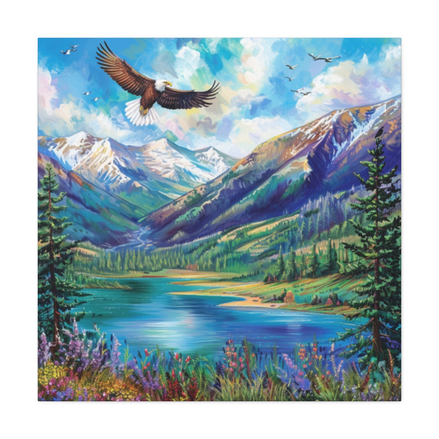 Canvas Print Beautiful Lake Vallecito