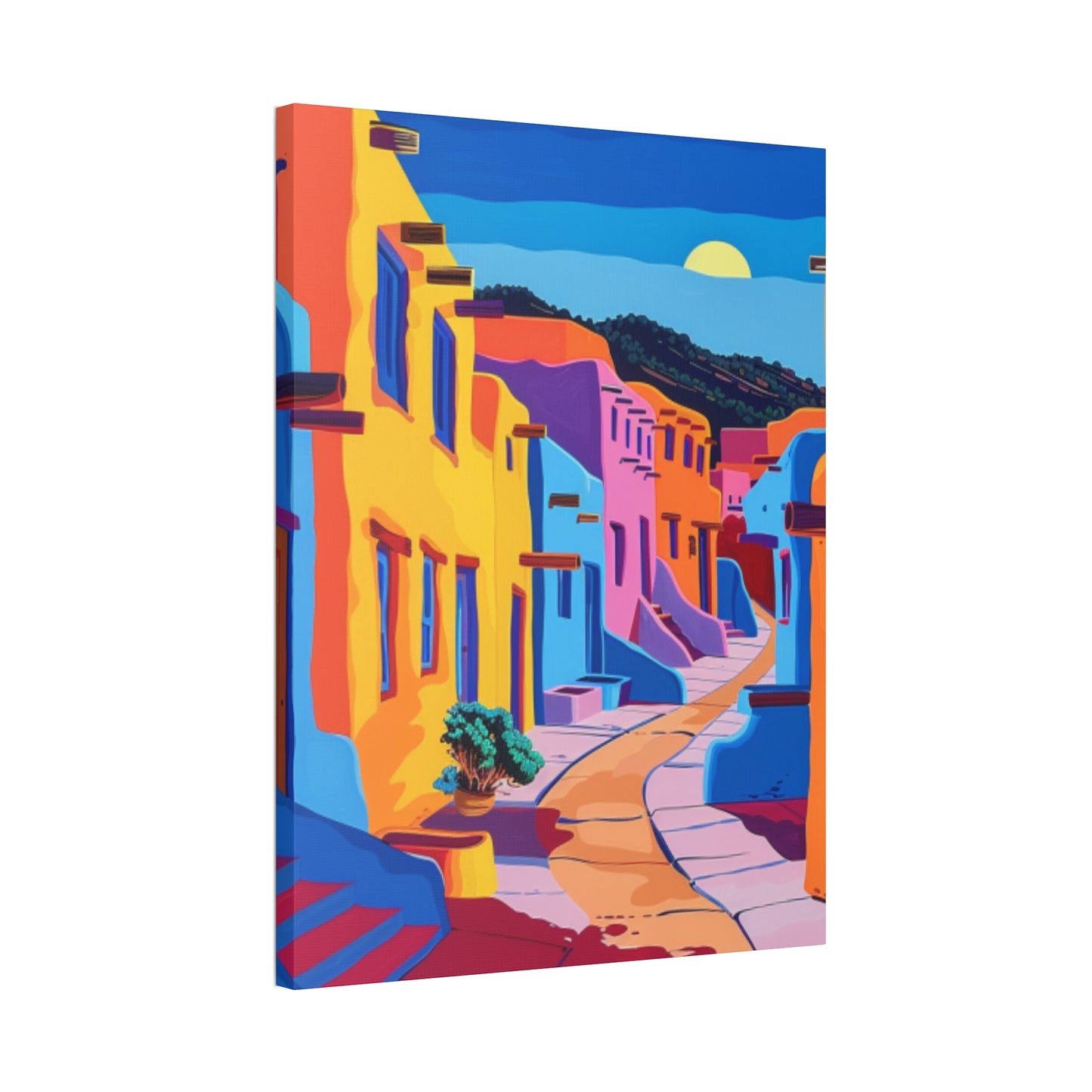 Colorful Southwest Village Sunset-1.5 in. Depth