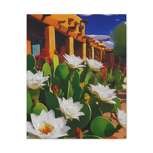 Canvas Wall Art - Cacti Blooming Beauty
