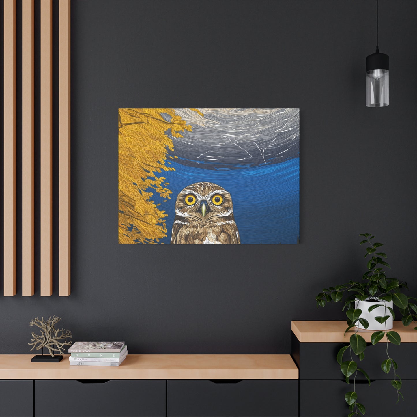 Canvas Print - NM Burrowing Owl in Tree