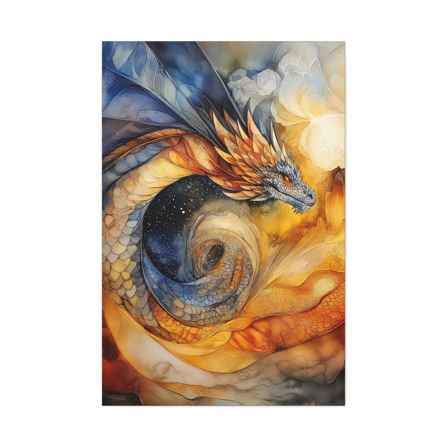 Majestic Dragon Art Canvas - Vibrant Fantasy Wall Decor