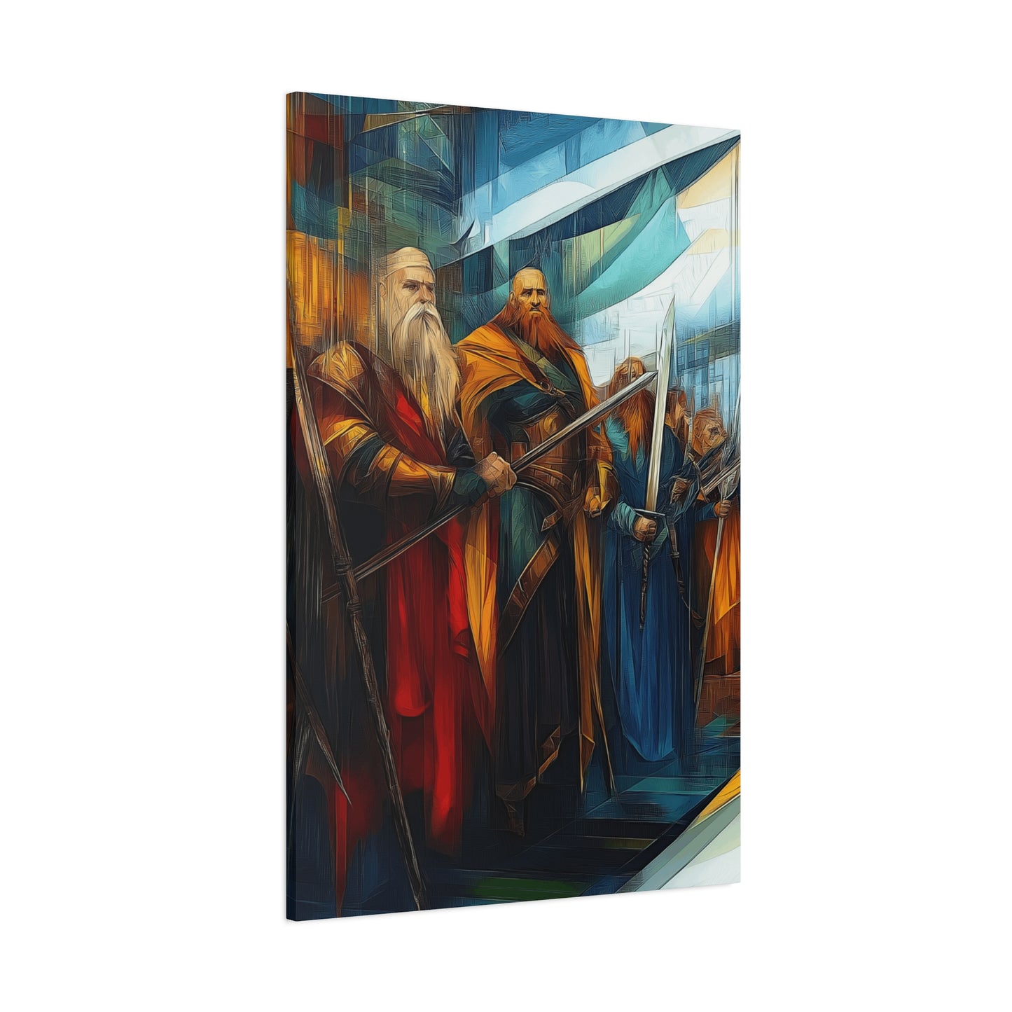 Epic Fantasy Art Canvas Print - Stretched 1.25" Wall Decor Featuring Legendary Warriors