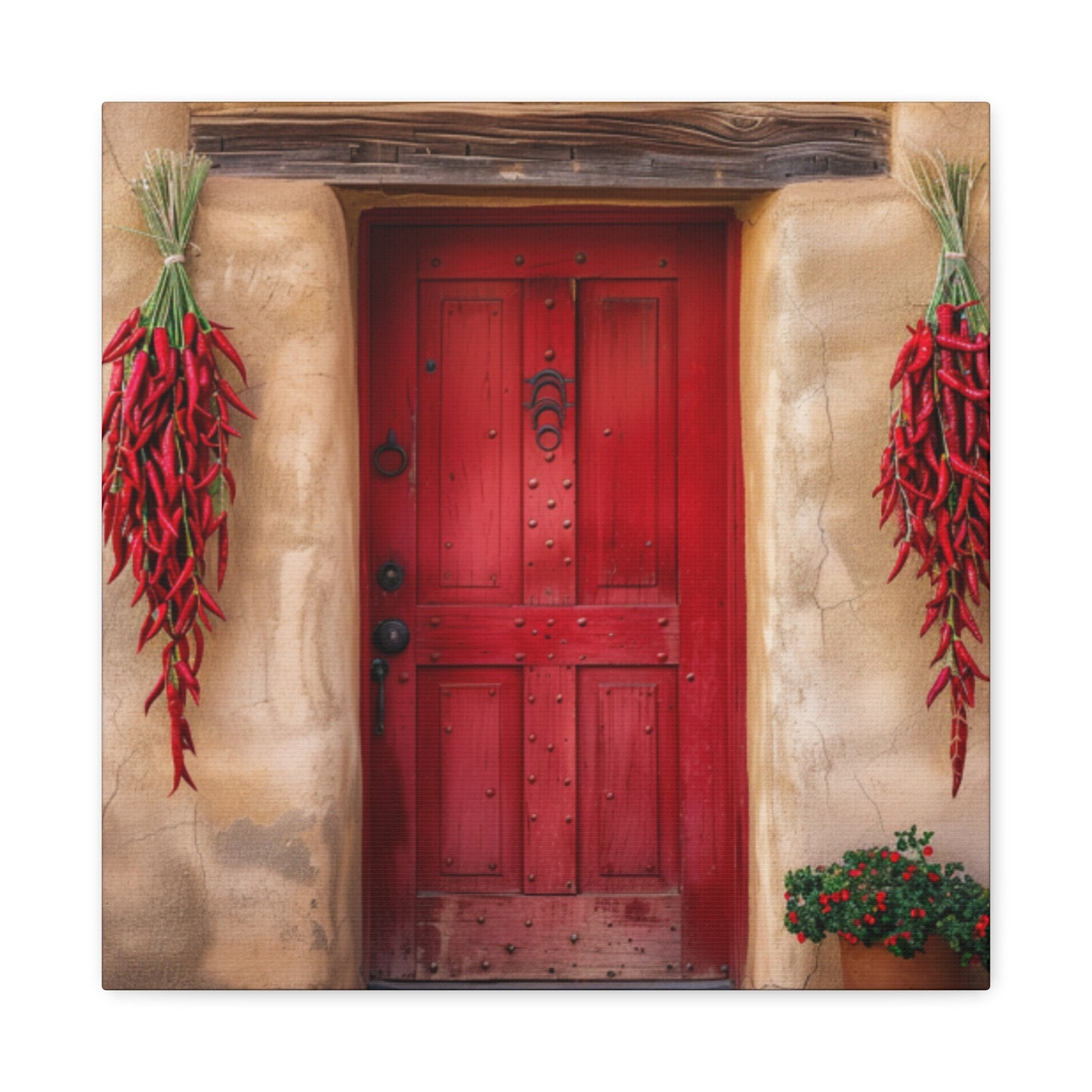 Canvas Wall Art Santa Fe Red Door
