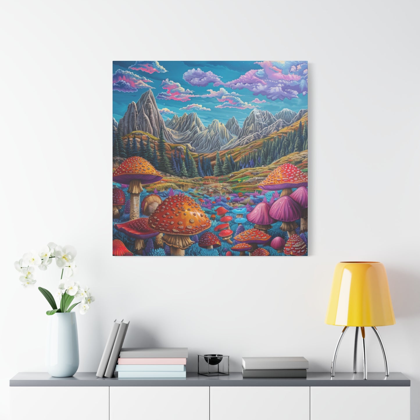 Canvas Print - Rocky Mountain Mushroom Field