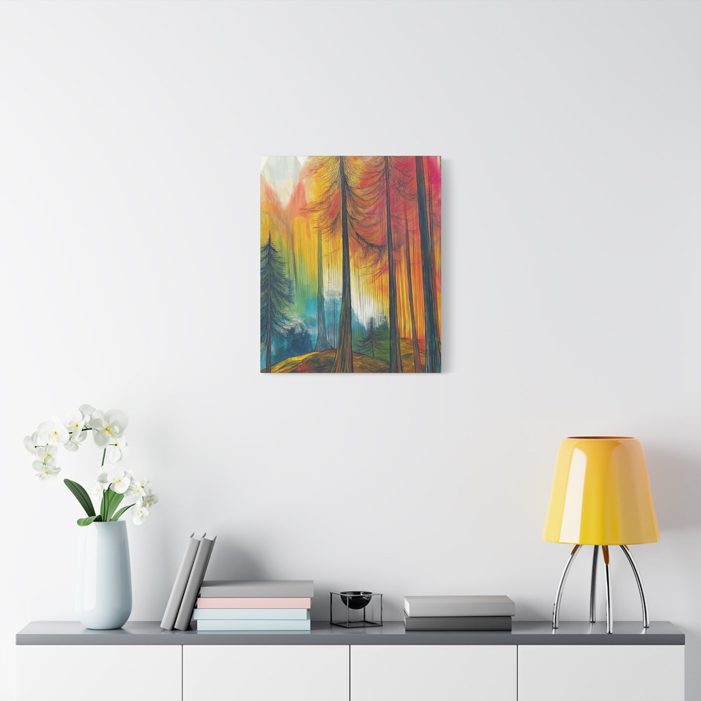 Vibrant Forest Canvas Art Print