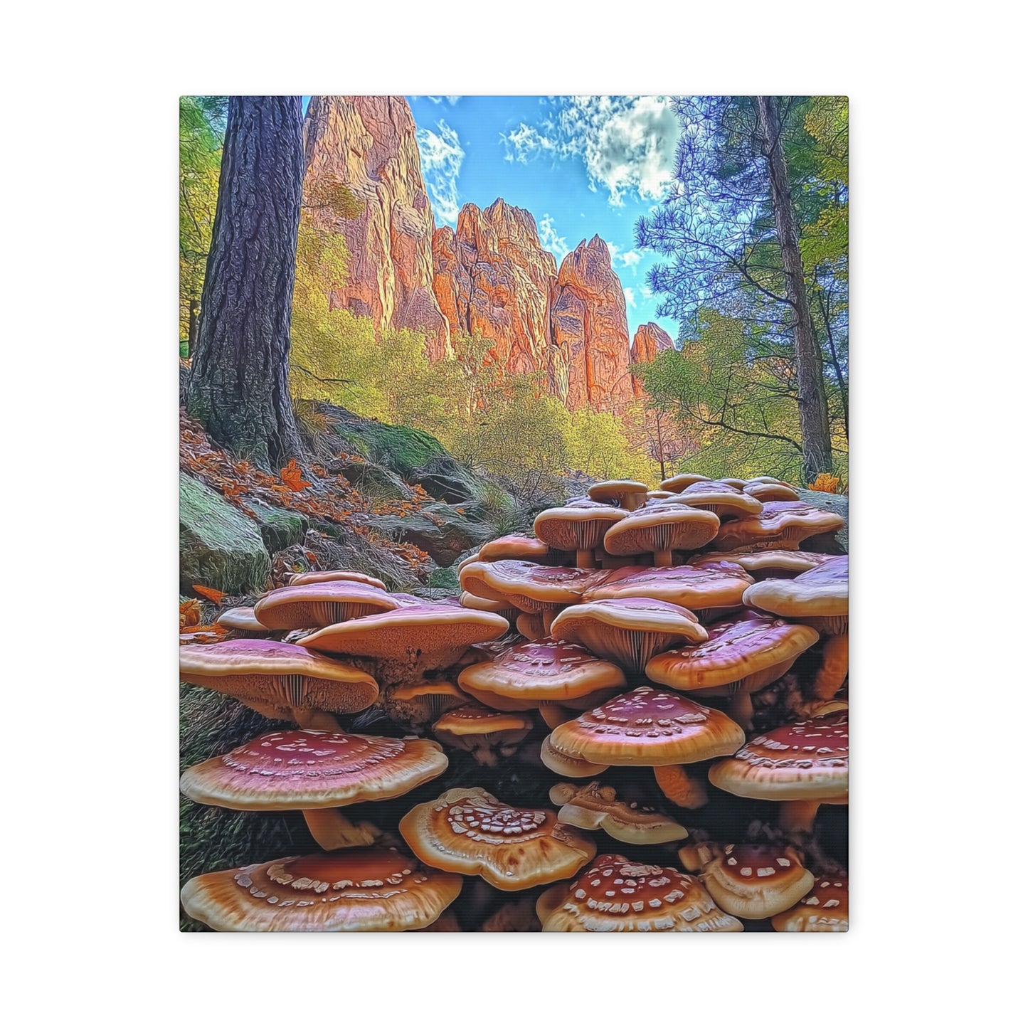 Canvas Print - Forest Mushrooms in the Rockies Two