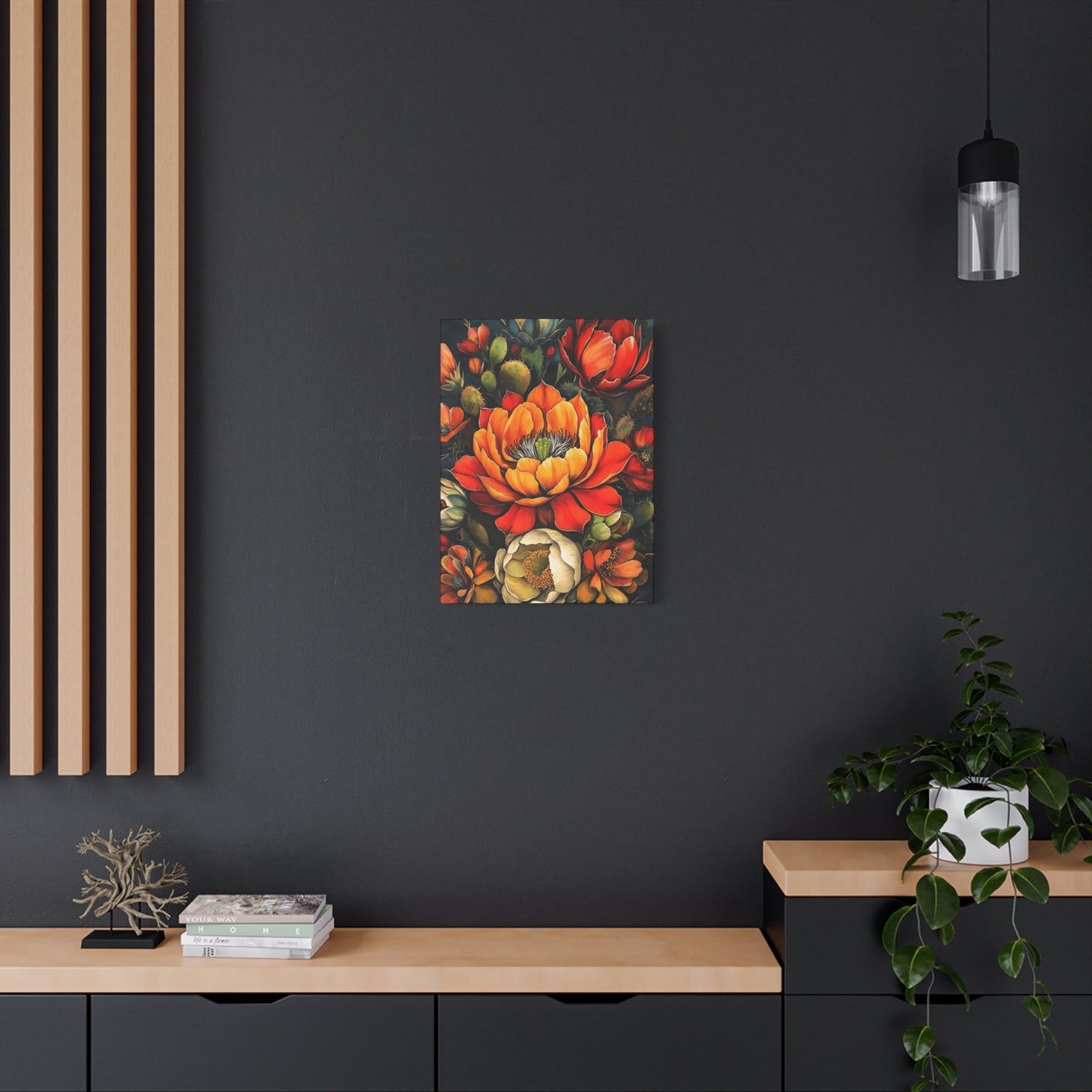 Vibrant Bold Floral Canvas Art -