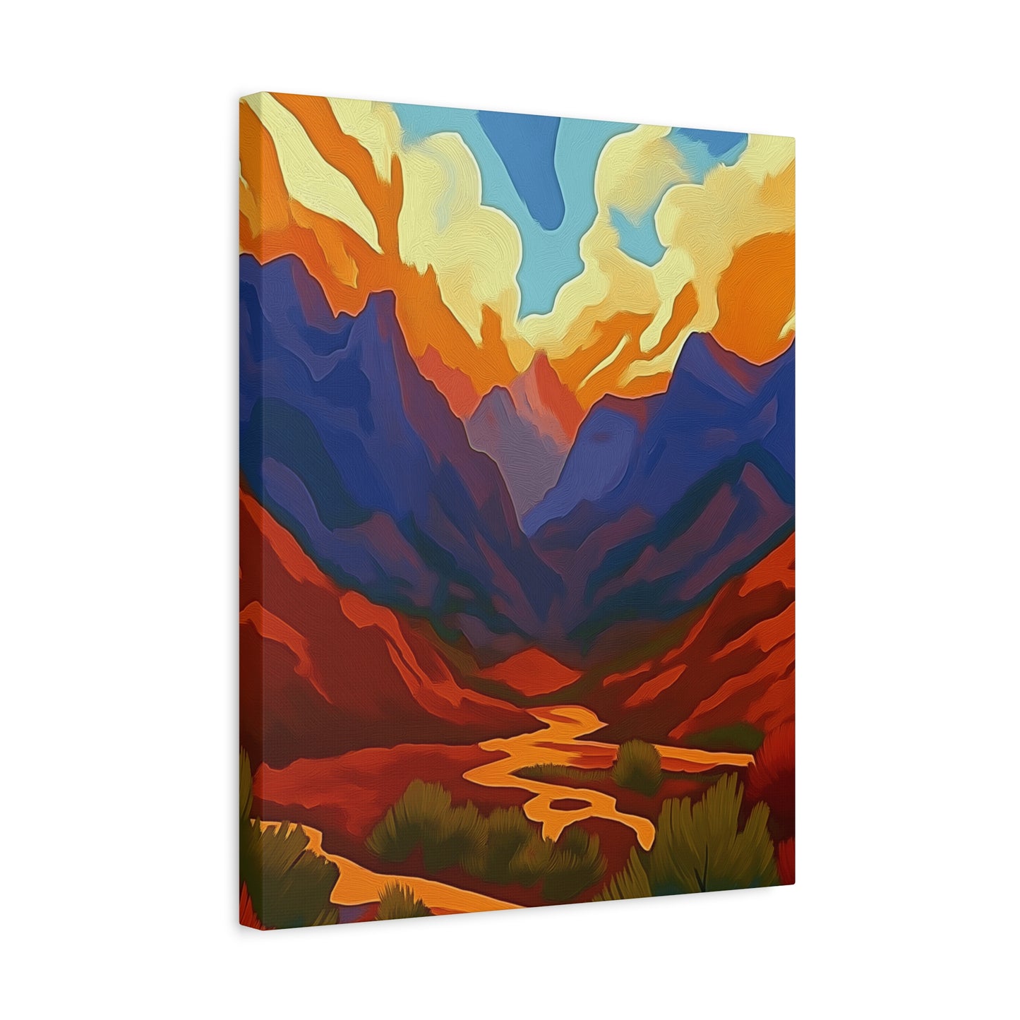 Vibrant Mountain Sunset Landscape-Where are we 2