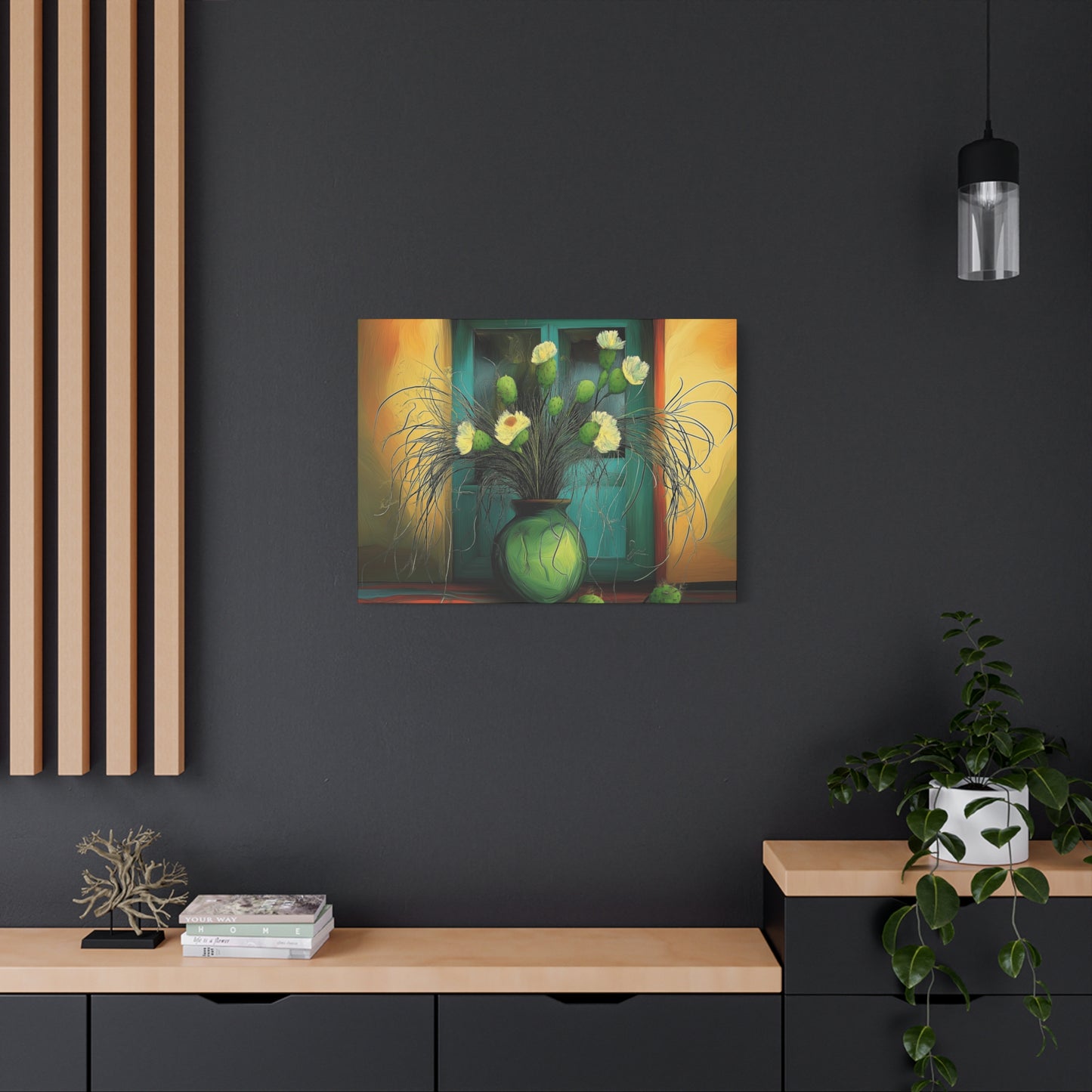 Vibrant Cactus Flower Canvas Print - Stretched Wall Art for Home Decor