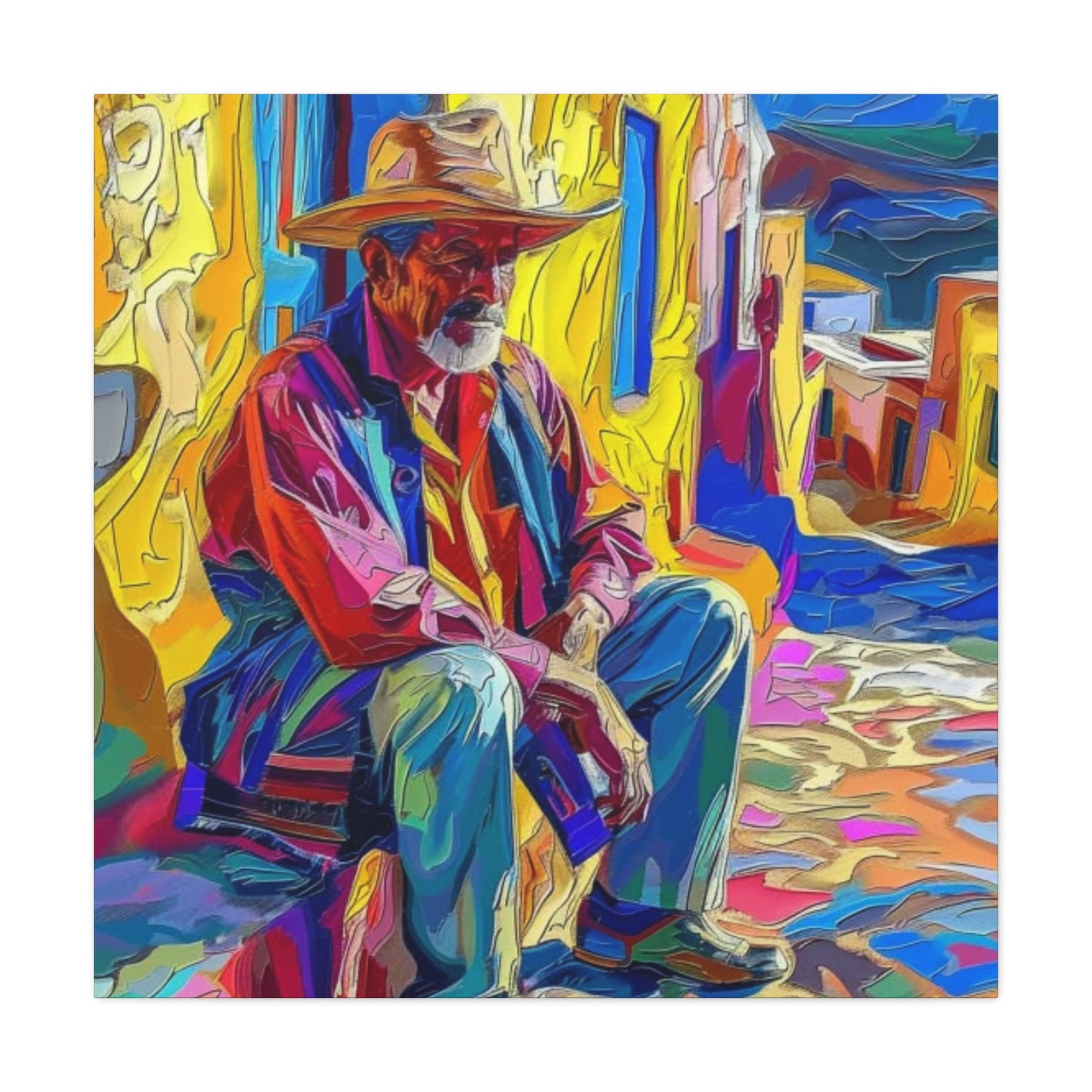 Canvas Wall Art - Man in Street Design