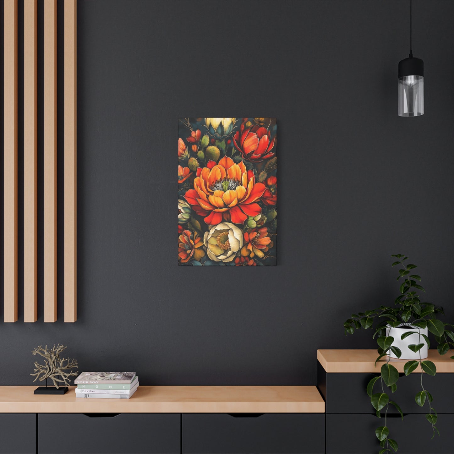 Vibrant Bold Floral Canvas Art -